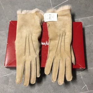 COPY - Suede Neiman Marcus Gloves with Fur